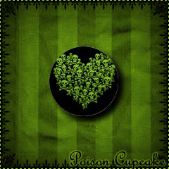 Poison Skull Heart Mini Button