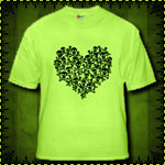 Poison Skull Heart Green T-Shirt
