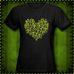 Poison Skull Heart Women's Black T-Shirt