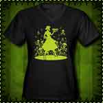 Poison Housewife Women's V-Neck Black T-Shirt