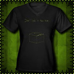 Don't Look in the Box Women's V-Neck Black T-Shirt