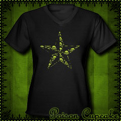 Skull Nautical Star Women's V-Neck Dark T-Shirt
