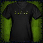 Poison Cupcakes Women's V-Neck Black T-Shirt