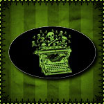 Poison Typewriter Sticker (Oval)