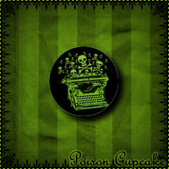 Poison Typewriter Mini Button
