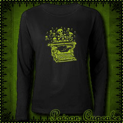 Poison Typewriter Women's Long Sleeve Dark T-Shirt