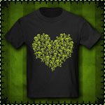 Poison Skull Heart Kids Dark T-Shirt