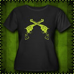 Crossed Pistols Women's Plus Size Scoop Neck Dark