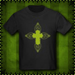 Gothic Skull Cross Kids Dark T-Shirt