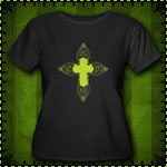 Gothic Skull Cross Women's Plus Size Scoop Neck Da
