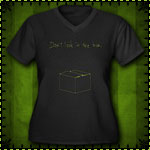 Don't Look in the Box Women's Plus Size V-Neck Dar