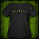 Scribble Skulls Women's Plus Size Scoop Neck Dark
