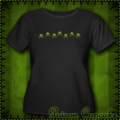 Scribble Skulls Women's Plus Size Scoop Neck Dark