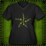 Skull Nautical Star Women's Plus Size V-Neck Dark