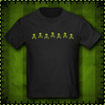 Row of Skulls and Crossbones Kids Dark T-Shirt