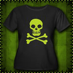Skull and Crossbones Women's Plus Size Scoop Neck