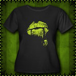 Poison Lips Women's Plus Size Scoop Neck Dark T-Sh
