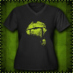 Poison Lips Women's Plus Size V-Neck Dark T-Shirt
