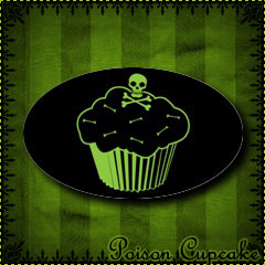 Poison Cupcake Sticker (Oval)