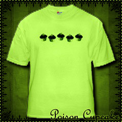 Poison Cupcakes Green T-Shirt
