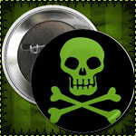 Skull and Crossbones Button