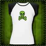 Skull and Crossbones Cap Sleeve T-Shirt