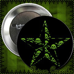 Skull Nautical Star Button