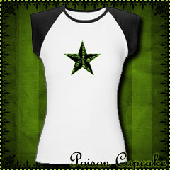 Skull Nautical Star Cap Sleeve T-Shirt
