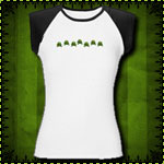 Scribble Skulls Cap Sleeve T-Shirt