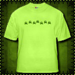 Scribble Skulls Green T-Shirt