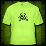 Scribble Skull Green T-Shirt