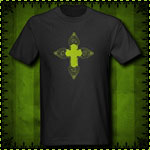 Gothic Skull Cross Black T-Shirt