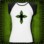 Gothic Skull Cross Women's Cap Sleeve T-Shirt