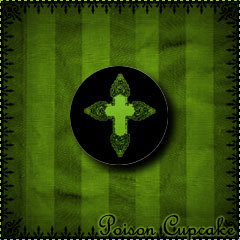 Gothic Skull Cross Mini Button