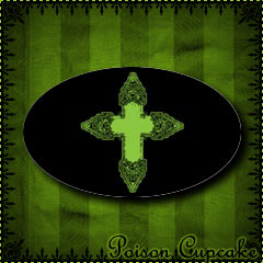 Gothic Skull Cross Sticker (Oval)