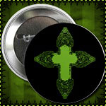 Gothic Skull Cross Button
