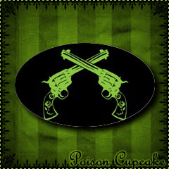 Crossed Pistols Sticker (Oval)