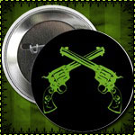 Crossed Pistols Button
