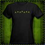 Scribble Skulls Women's Black T-Shirt