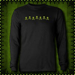 Row Skulls and Crossbones Long Sleeve Black TShirt