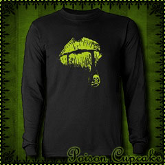 Poison Lips Long Sleeve Dark T-Shirt