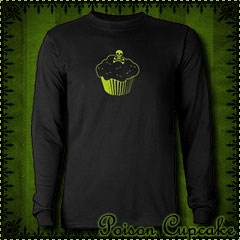Poison Cupcake Long Sleeve Dark T-Shirt