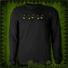Poison Cupcake Long Sleeve Dark T-Shirt